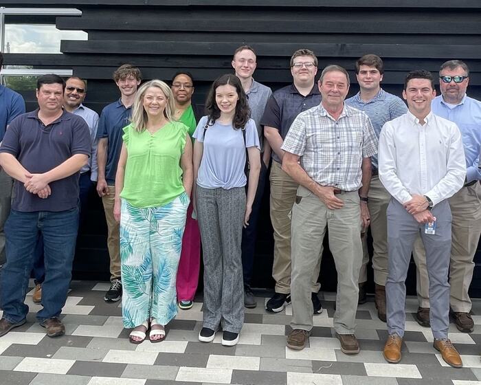 Pictured left to right: (front row) Mason Dennis, Chris Doss, Linda Cordor, Leslie Terrell, Jeff Layfield, Brayden Banks, Leland Jen; (back row) Chase Arrington, Jay Ghelani, Cody Prickett, Kristal Eatman, Cason Tyree, Briggs McMullen, Harrison Hawkins, Kendall Pate, Jonathan Myers (not pictured: Jacy Whitaker)